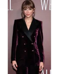 Taylor Swift Red Carpet Purple Velvet Suit.