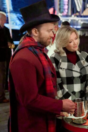 Tv Movie Sawyer Mystic Christmas Chandler Massey Maroon Coat.