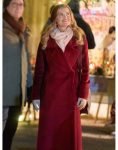 Charlotte Film A Not So Royal Christmas 2023 Brooke D’orsay Red Long Coat