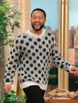 John Legend The View Show 2023 Polka-dot Grey Sweater