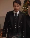 Alex Glenrothes Film Christmas In Scotland 2023 Dominic Watters Black Cropped Blazer