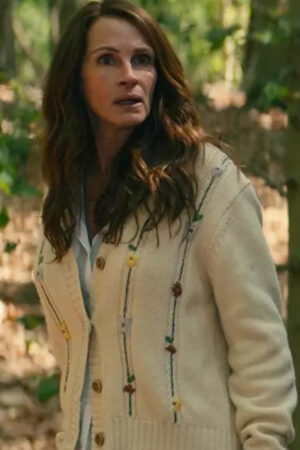 Amanda Sandford Film Leave The World Behind 2023 Julia Roberts Floral Cardigan