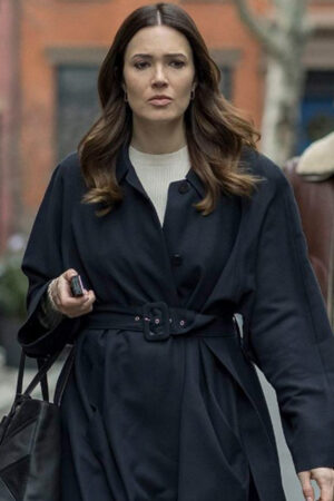Benita Alexander Series Dr Death S02 Mandy Moore Black Belted Coat