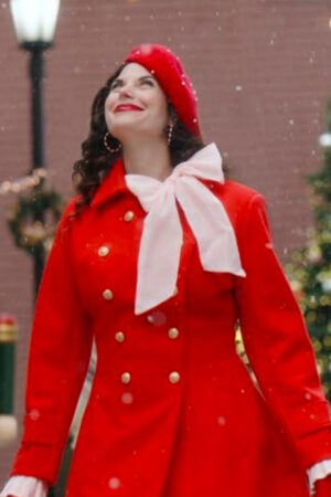 Bonnie Parker Film The Secret Gift Of Christmas 2023 Meghan Ory Red Coat