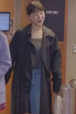 Cho Eun Hye 2023 Tv Series Welcome To Samdalri Shin Hye-sun Black Leather Coat.