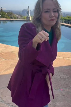 Connie Film Holiday Twist 2023 Kelly Stables Purple Coat