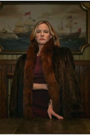Lorraine Lyon Tv Series Fargo S05 Jennifer Jason Leigh Fur Trim Coat.