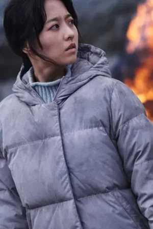 Park Bo-young Movie Concrete Utopia 2023 Myeong-hwa Grey Long Coat