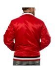 Portland Trail Blazers Starter Satin Red Varsity Jacket.