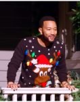 The Voice S24 John Legend Reindeer Christmas Sweater.