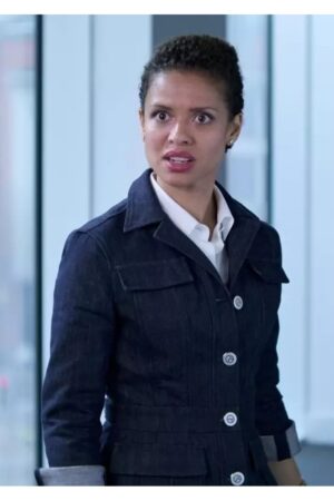 Abby Film Lift 2024 Gugu Mbatha Raw Denim Jacket