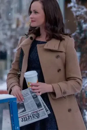 Alexis Bledel Gilmore Girls Rory Gilmore Brown Wool Trench Coat