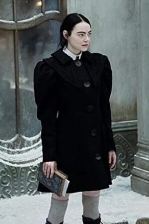 Bella Baxter Poor Things 2023 Emma Stone Black Wool Coat