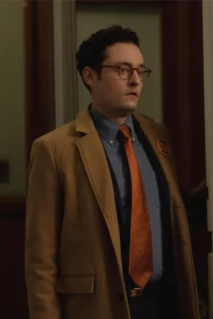 Erik Bloomquist Founders Day 2024 Oliver Hull Brown Wool Mid-length Coat.