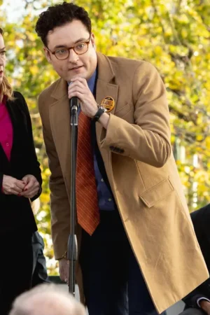 Erik Bloomquist Founders Day 2024 Oliver Hull Brown Wool Mid-length Coat