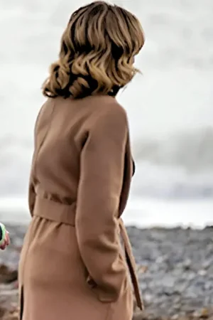 Eve Best Maryland 2024 Tv Series Rosaline Brown Long Wool Trench Coat.