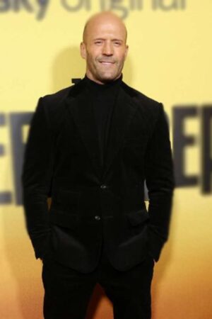 Jason Statham The Beekeeper 2024 Movie Event Adam Clay Black Velvet Blazer