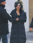 Marisa Abela Back To Black 2024 Amy Winehouse Hooded Puffer Coat