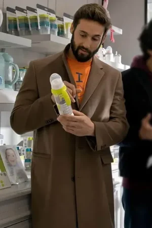 Maxime The Hookup Plan Guillaume Labbe Brown Trench Coat