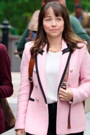 Sarah Sharpe Film True Justice Family Ties 2024 Marisa Mcintyre Pink Tweed Blazer