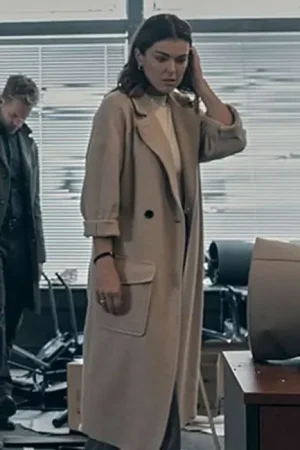 Serinda Swan Tv Series Reacher S02 Karla Dixon Wool Trench Coat.