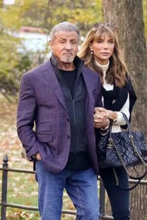 Sylvester Stallone Tv Series The Family Stallone 2023 Purple Blazer