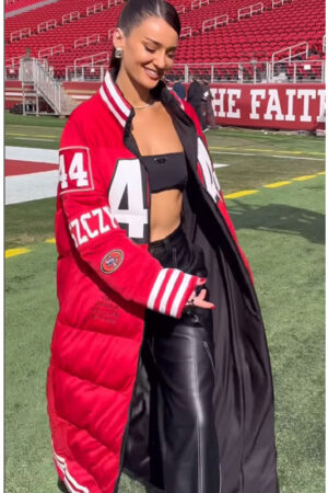 The Nfc Championship Game San Francisco 49ers Kristin Juszczyk Long Coat