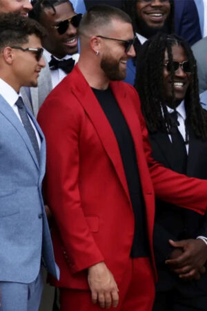Travis Kelce Red Two piece Suit