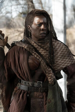 Michonne The Walking Dead The Ones Who Live Danai Gurira Brown Coat