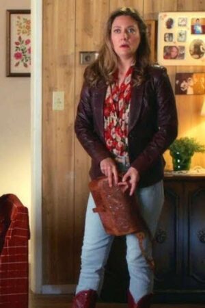 Zoe Perry Young Sheldon S04 Mary Cooper Brown Leather Blazer Jacket