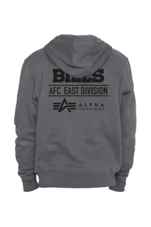 Buffalo Bills X Alpha X New Era Grey Hoodie.
