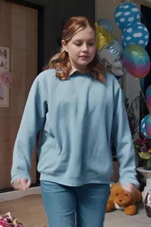 Cady Heron Mean Girls 2024 Movie Angourie Rice Blue Sweatshirt