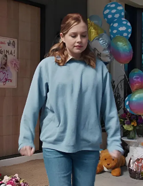 Cady Heron Mean Girls 2024 Movie Angourie Rice Blue Sweatshirt