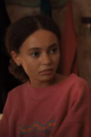 Doris Film Suncoast 2024 Nico Parker Pink Sweatshirt.
