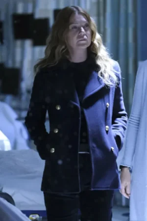 Grey’s Anatomy Dr. Meredith Grey Black Wool Peacoat.