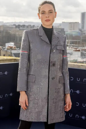 Jessica Film Dune Part Two 2024 Rebecca Ferguson Grey Sequin Coat