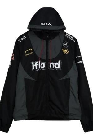 Recreation 2023 T1 Uniform Worlds Black Hooded Spring Jacket.