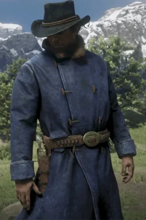 Red Dead Redemption 2 Rdr2 Arthur Morgan Blue Wool Game Coat.