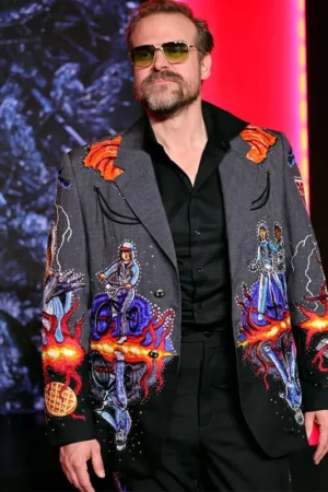 Saturday’s Brooklyn Premiere Of Stranger Things Season 4 David Harbour Suit