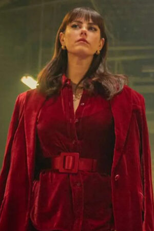 Susie Glass Tv Series The Gentlemen 2024 Kaya Scodelario Red Velvet Blazer