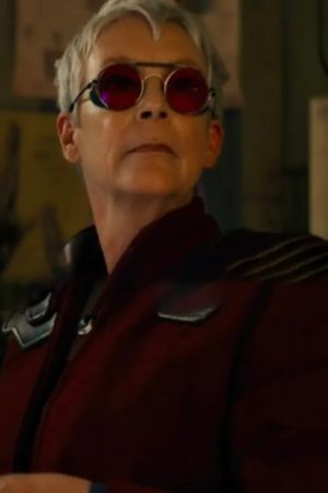 Tannis Borderlands 2024 Jamie Lee Curtis Maroon Jacket.