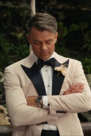 Tom Shotgun Wedding 2023 Josh Duhamel Pink Tuxedo