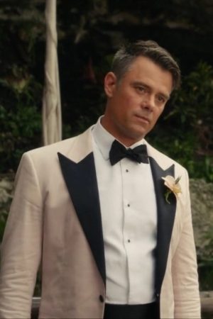 Tom Shotgun Wedding 2023 Josh Duhamel Pink Tuxedo,