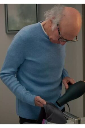 Tv Series Curb Your Enthusiasm S12 Larry David Light Blue Crew Neck Sweater
