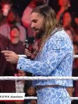 WWE RAW Seth Rollins Blue Snake Print Suit.