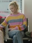 2024 Movie French Girl Sophie Tremblay Multicolor Striped Knit Sweater