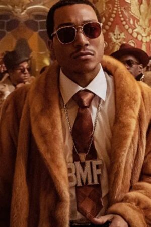 Big Meech’ Flenory BMF S03 Demetrius Lil Meech Brown Fur Coat