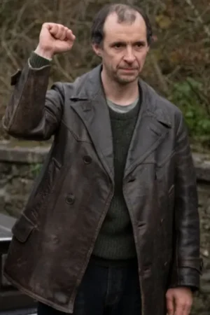 Dominic Roses War 2024 Tom Vaughan-lawlor Leather Blazer