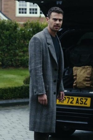 Eddie Horniman Tv Series The Gentlemen 2024 Theo James Grey Plaid Coat.