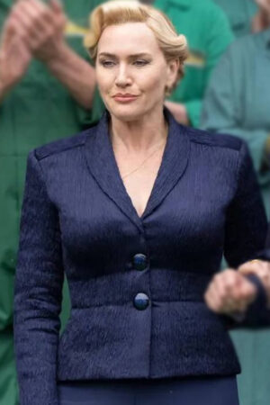 Elena Vernham Tv Series The Regime 2024 Kate Winslet Blue Corduroy Blazer